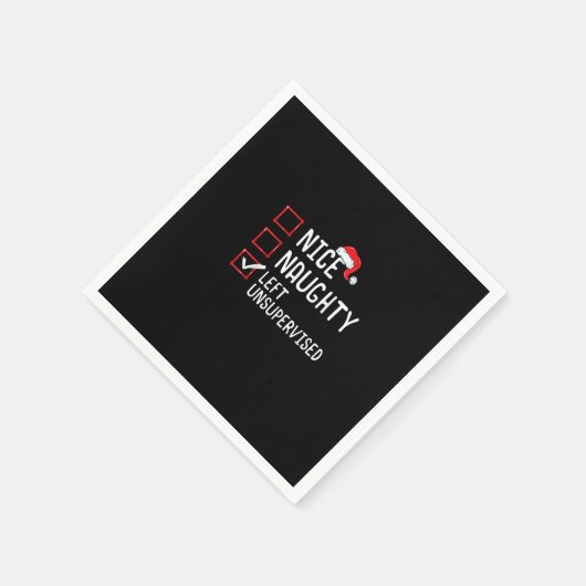 Serviette En Papier Nice Naughty Left Unsupervised Christmas List (Coin)