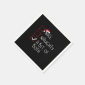 Serviette En Papier Nice Naughty Santa Hat Humor Vibe (Coin)