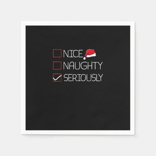 Serviette En Papier Nice Naughty Seriously Christmas Modern Style (Devant)