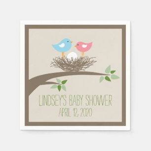 Serviette En Papier Nid d'oiseau Baby shower
