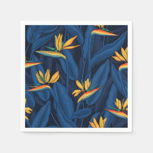 Serviette En Papier Night bird of Paradise garden 2 (Devant)