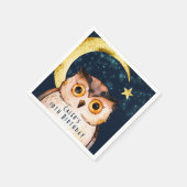 Serviette En Papier Night Owen mignon Sleepover Stwood Anniversaire (Coin)