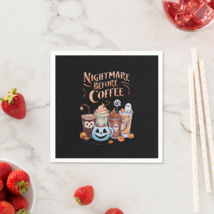 Serviette En Papier Nightmare avant café Citrouille épice Halloween