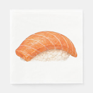 Serviette En Papier Nigiri de saumon sushi japonais pour gourmets