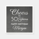 Serviette En Papier N'IMPORTE QUEL Anniversaire Cheval Black & White C (Devant)