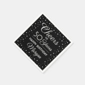 Serviette En Papier N'IMPORTE QUEL Anniversaire Chevaucher Noir, Blanc (Coin)