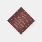 Serviette En Papier N'IMPORTE QUEL Anniversaire encourage la Bourgogne (Coin)