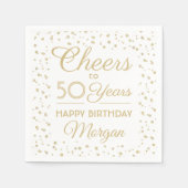 Serviette En Papier N'IMPORTE QUEL Anniversaire Salue Élégante Parties (Devant)