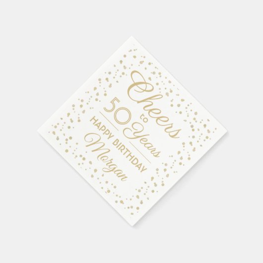 Serviette En Papier N'IMPORTE QUEL Anniversaire Salue Élégante Parties (Coin)