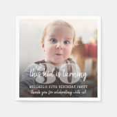 Serviette En Papier N'IMPORTE QUEL Anniversaire "This Kid" Revêtement  (Devant)