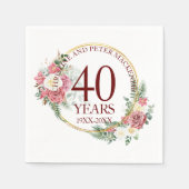 Serviette En Papier N'importe quel Mariage Blush Rose Anniversaire (Devant)