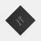Serviette En Papier N'importe quel nom | Cool Script blanc éditable su (Coin)