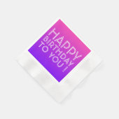 Serviette En Papier N'Importe Quel Nom Modifiable Joyeux Anniversaire  (Coin)