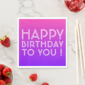 Serviette En Papier N'Importe Quel Nom Modifiable Joyeux Anniversaire  (En situation)