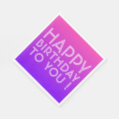 Serviette En Papier N'Importe Quel Nom Modifiable Joyeux Anniversaire  (Coin)