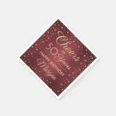 Serviette En Papier N'IMPORTE QUEL Oeuvre D'Anniversaire Brossé Bourgo (Coin)