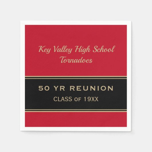 Serviette En Papier N'importe quelle année Classe personnalisée Réunio (Devant)