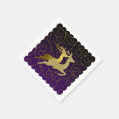 Serviette En Papier N'Importe Quelle Couleur Noir Ombre Deux Vacances (Coin)