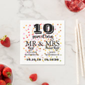 Serviette En Papier N'Importe Quelle Date Anniversaire Mariage M. Mme  (En situation)