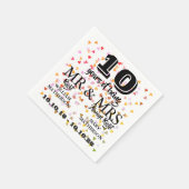 Serviette En Papier N'Importe Quelle Date Anniversaire Mariage M. Mme  (Coin)