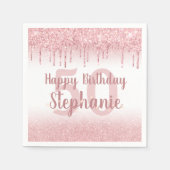 Serviette En Papier N'Importe quelle fille Rose d'anniversaire Parties (Devant)