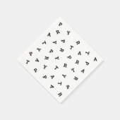 Serviette En Papier N'importe quelle lettre de partie noir blanc papie (Coin)