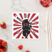 Serviette En Papier Ninja Anniversaire Dessert (En situation)
