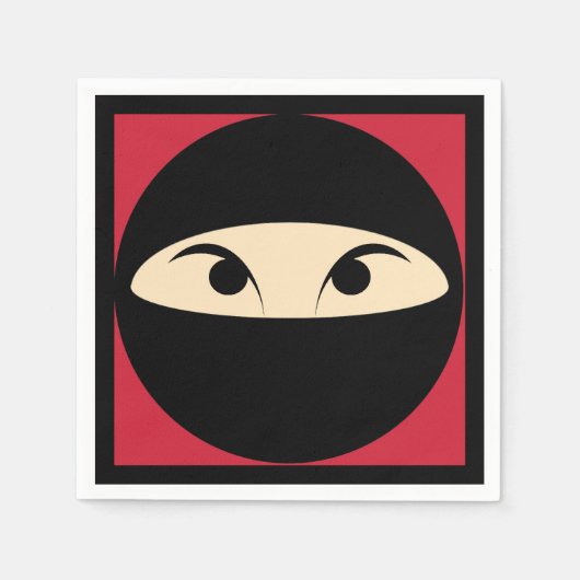 Serviette En Papier Ninja Face (Devant)