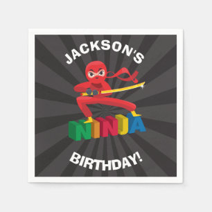 Serviette En Papier Ninja Guerrier fête d'anniversaire