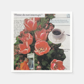 Serviette En Papier N'Interrompez Pas L'Argent Matin Café Thé Heure