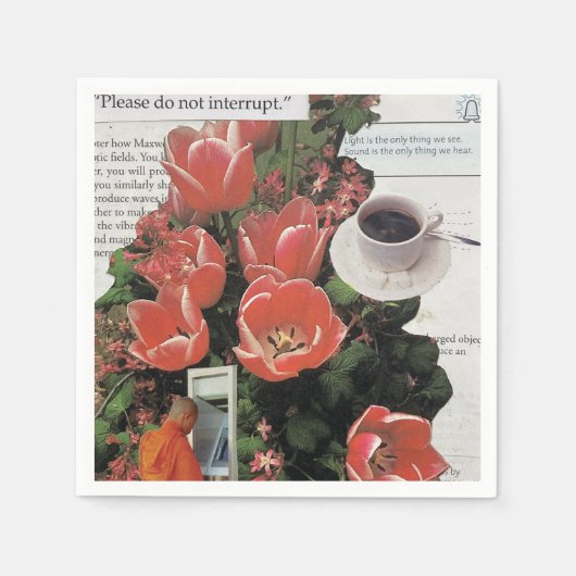 Serviette En Papier N'Interrompez Pas L'Argent Matin Café Thé Heure (Devant)