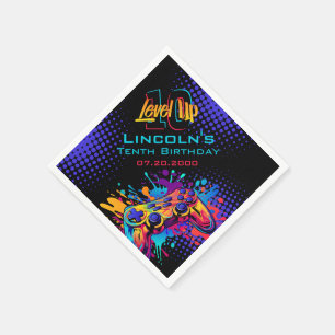 Serviette En Papier Niveau Up Video Game Controller Anniversaire