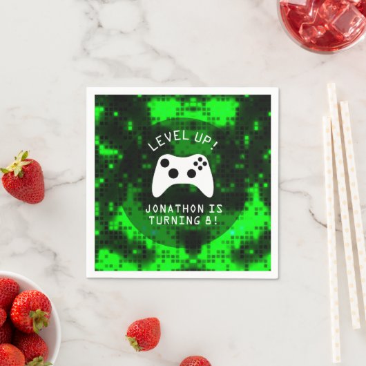 Serviette En Papier Niveau Up Vidéo Jeu Camion Fête d'anniversaire (En situation)