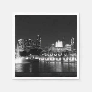 Serviette En Papier Niveaux de gris Grant Park Chicago