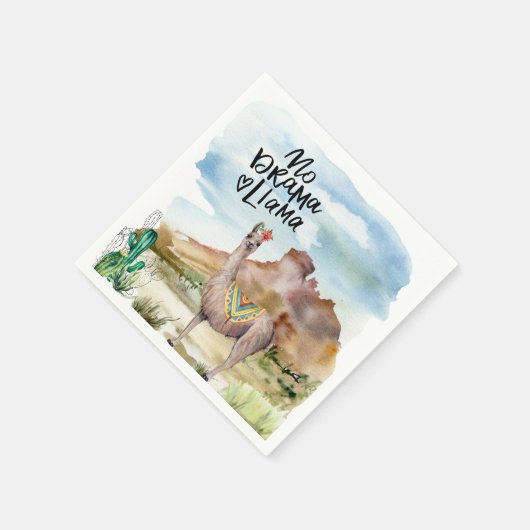 Serviette En Papier No Drama Llama Funny Description (Coin)