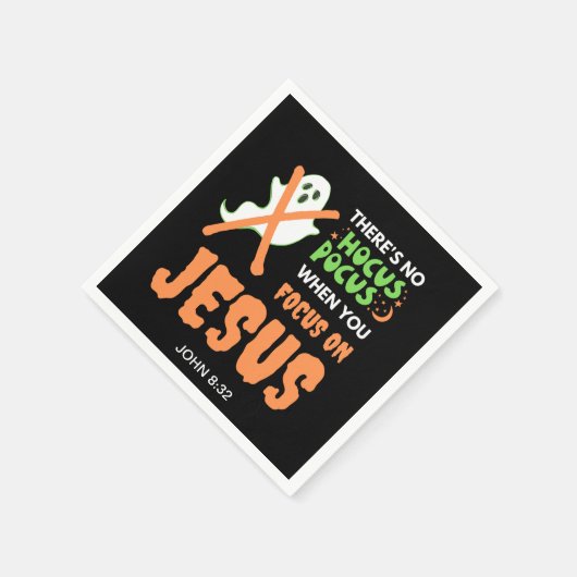 Serviette En Papier NO HOCUS POCUS Christian Halloween Papier (Coin)