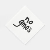 Serviette En Papier No OGM for Heathy Food Promotional Black Text (Coin)