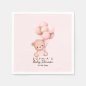 Serviette En Papier No podemos esperar mas Lindo oso Rosa Baby shower (Devant)