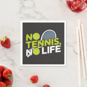 Serviette En Papier No Tennis, No Life – Design Sportif et Dynamique