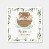 Serviette En Papier Noah's Ark Greenery Baby shower 1er anniversaire (Devant)