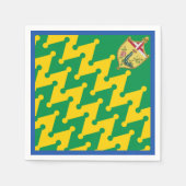 Serviette En Papier Nobile Contrada del Bruco (Caterpillar) Palio (Devant)