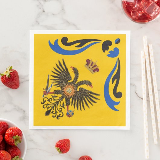 Serviette En Papier Nobile Contrada dell'Aquila Palio di Siena (aigle) (En situation)