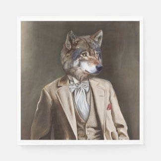 Serviette En Papier Noble Beasts - Dandy Wolf