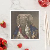 Serviette En Papier Noble bêtes - Dandy Elephant (En situation)