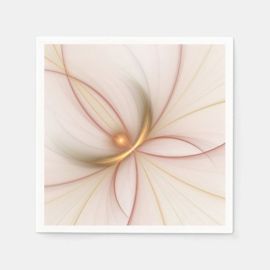 Serviette En Papier Noble Cuivre Et Or Abstrait Art Fractal Moderne (Devant)