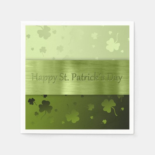Serviette En Papier Noble Saint Patrick's Day Shamrocks - Papier Napki (Devant)