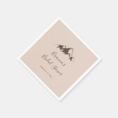 Serviette En Papier Noce de campagne à la montagne transparente (Coin)