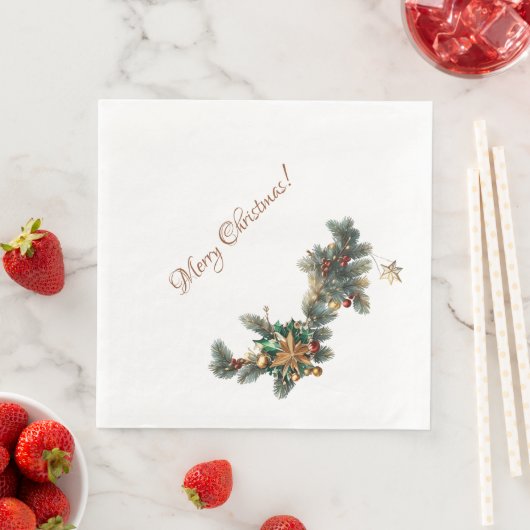 Serviette En Papier Noël (En situation)