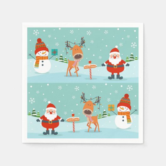 Serviette En Papier Noël (Devant)