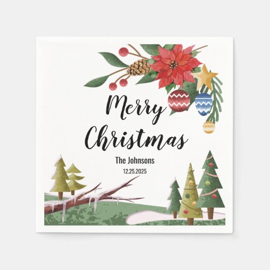 Serviette En Papier Noël (Devant)